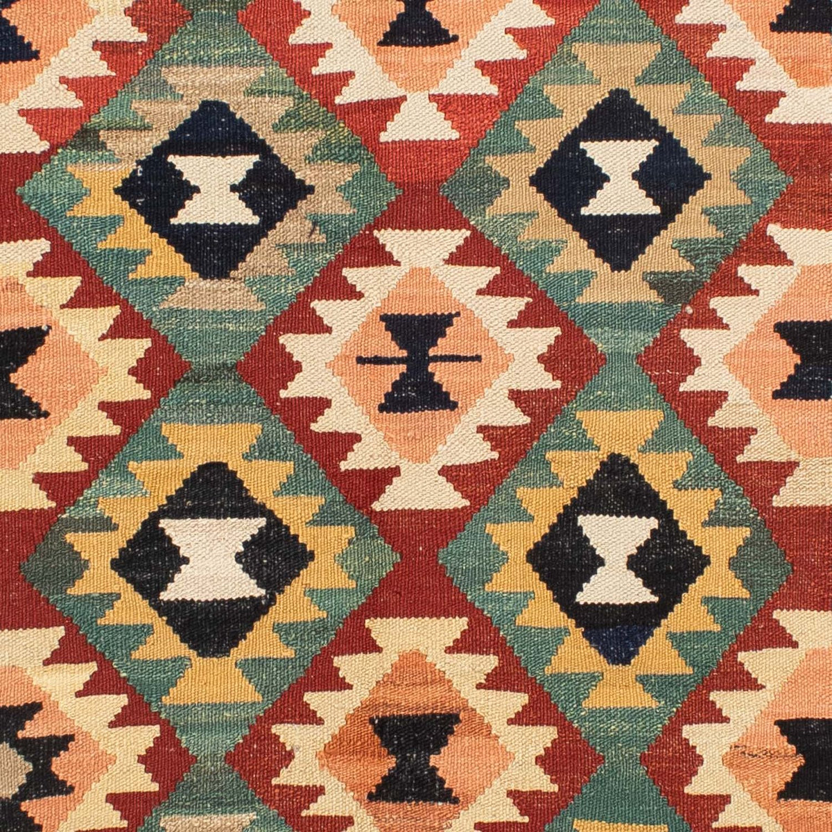 Kelim Carpet - Splash - 189 x 152 cm - flerfarvet