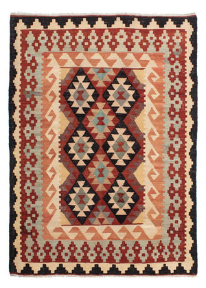 Kelim Carpet - Splash - 202 x 151 cm - flerfarvet