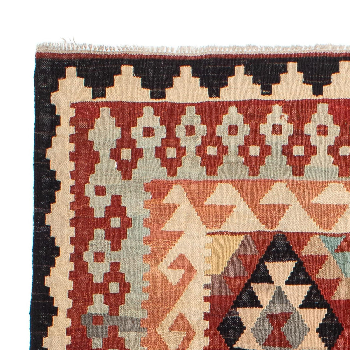 Kelim Carpet - Splash - 202 x 151 cm - flerfarvet