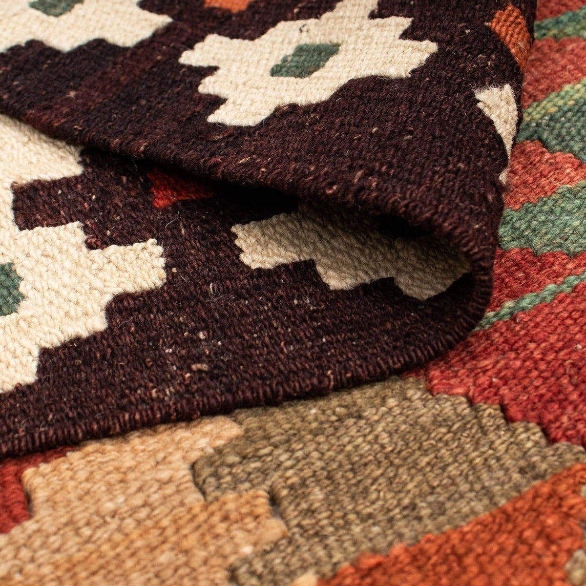 Kelim Carpet - Splash - 211 x 154 cm - flerfarvet