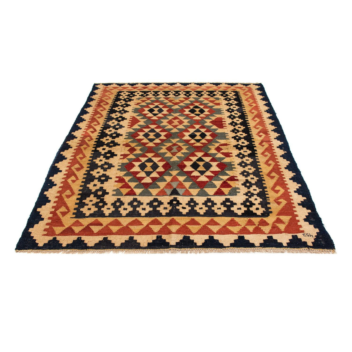 Kelim Carpet - Splash - 200 x 146 cm - flerfarvet