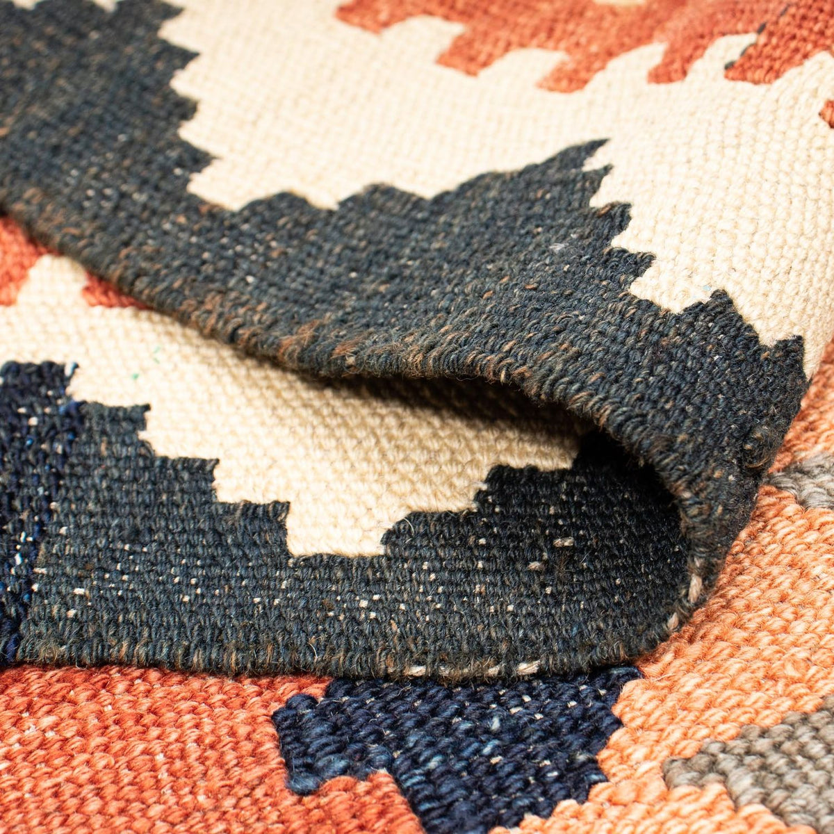 Kelim Carpet - Splash - 205 x 158 cm - flerfarvet