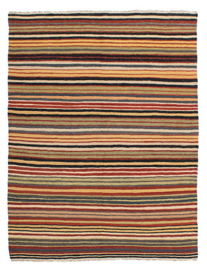 Kelim Carpet - Splash - 195 x 152 cm - flerfarvet