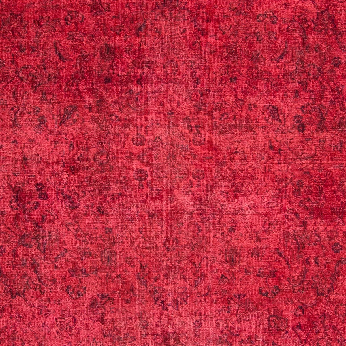 Vintage tæppe - 344 x 259 cm - mørkerød