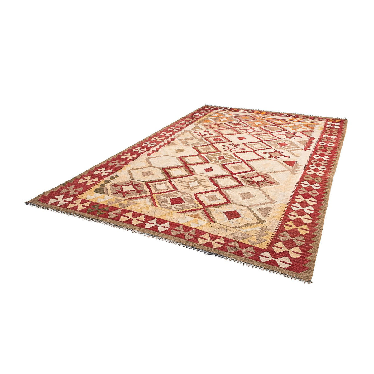 Kelim Carpet - Splash - 290 x 193 cm - beige