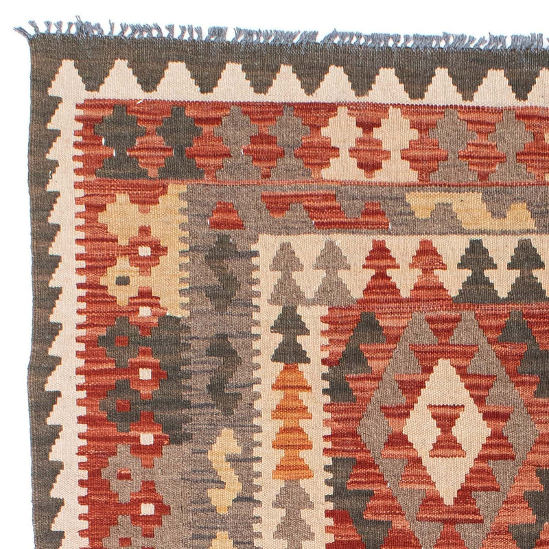 Kelim-tæppe - orientalsk - 194 x 147 cm - lysrød