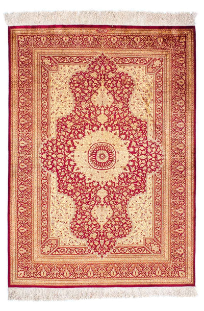Qom Tæppe 102x147cm - Persisk tæppe