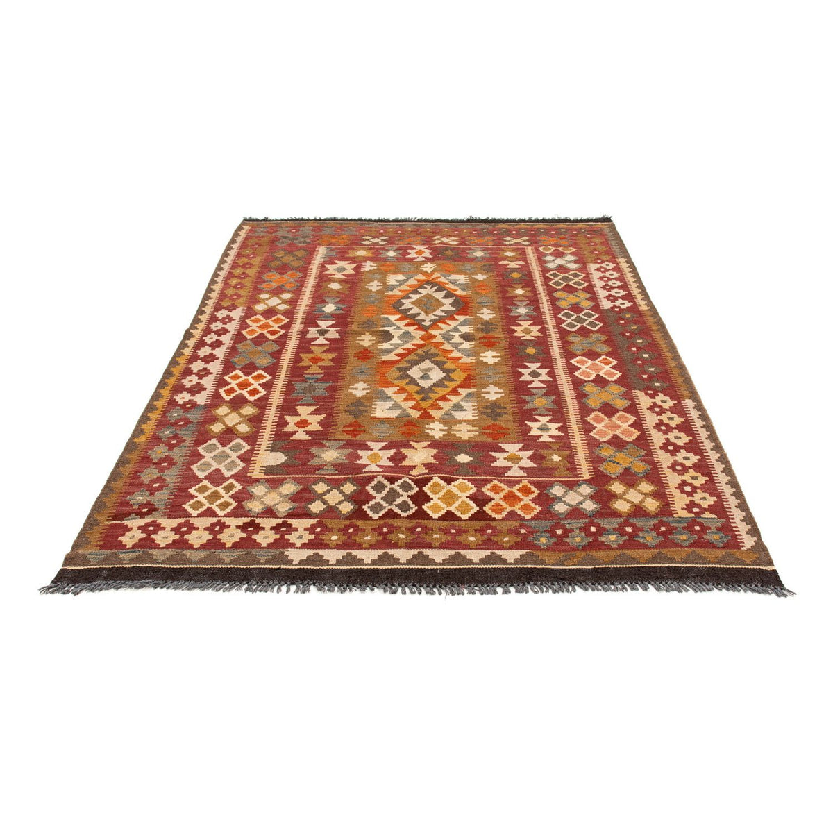 Kelim Carpet - Splash - 201 x 153 cm - flerfarvet