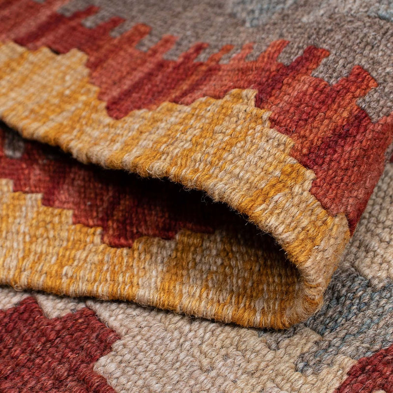 Løber Kelim Carpet - Splash - 312 x 80 cm - flerfarvet