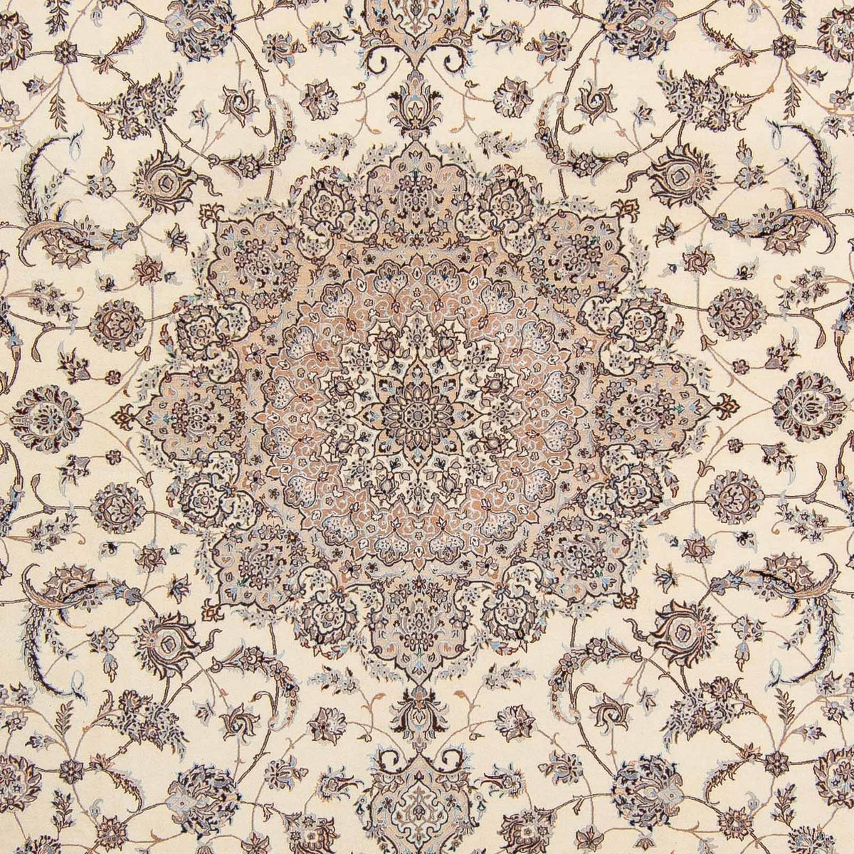 Persisk tæppe - Nain - Premium - 440 x 304 cm - brun