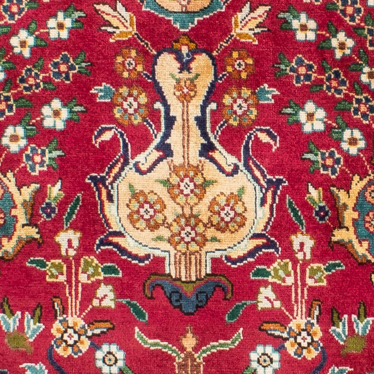 Løber Persisk tæppe - Tabriz - 400 x 105 cm - rød