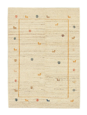 Gabbeh-tæppe - Persisk - 143 x 97 cm - beige