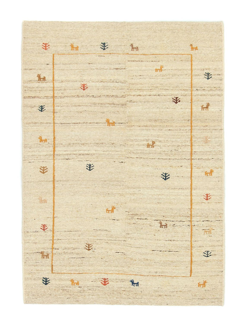 Gabbeh-tæppe - Persisk - 143 x 97 cm - beige