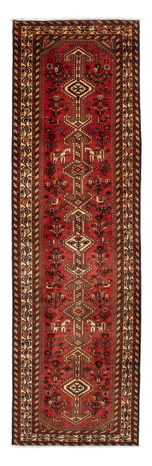 Løber Persisk tæppe - Nomadisk - 393 x 115 cm - lysrød