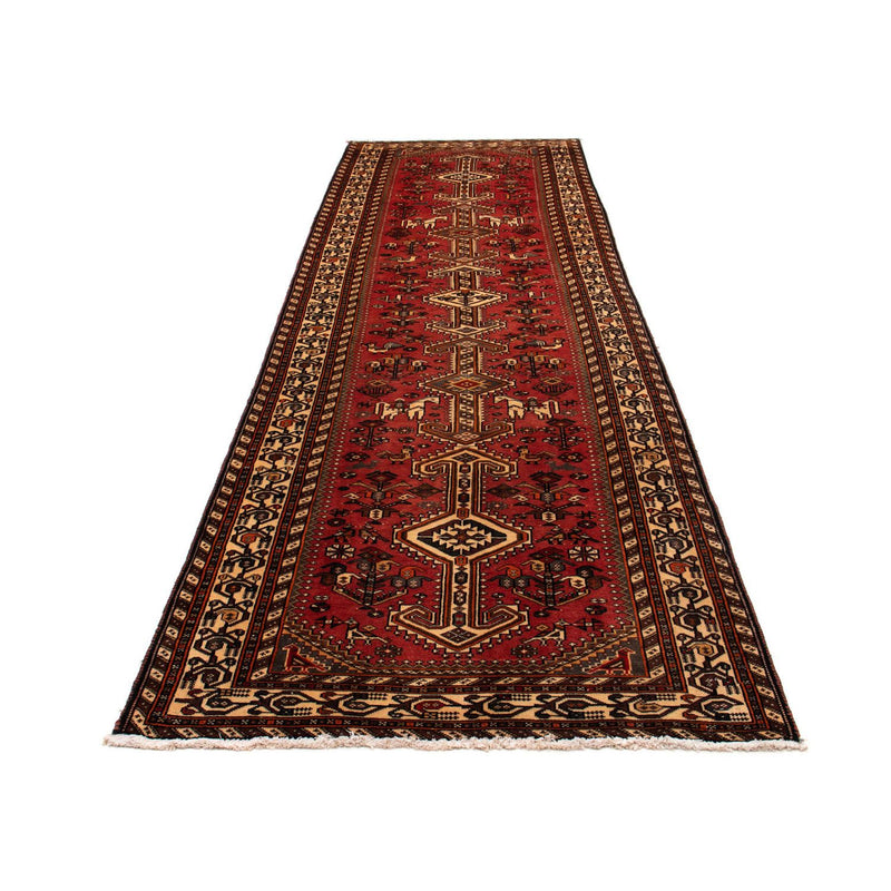 Løber Persisk tæppe - Nomadisk - 393 x 115 cm - lysrød