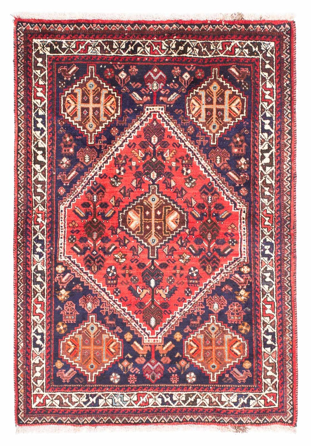 Persisk tæppe - Nomadisk - 164 x 118 cm - mørkeblå