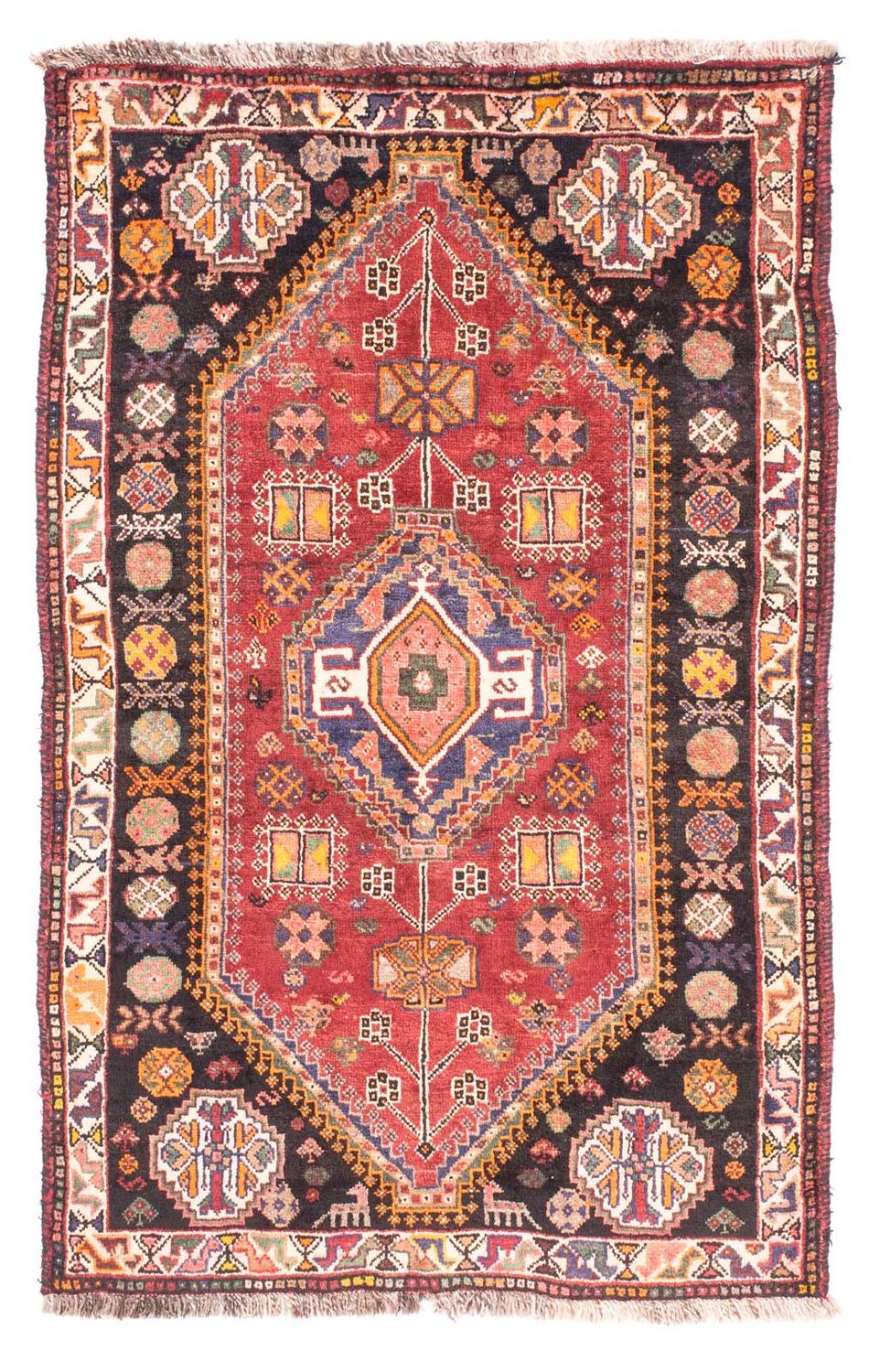 Persisk tæppe - Nomadisk - 150 x 105 cm - mørkerød