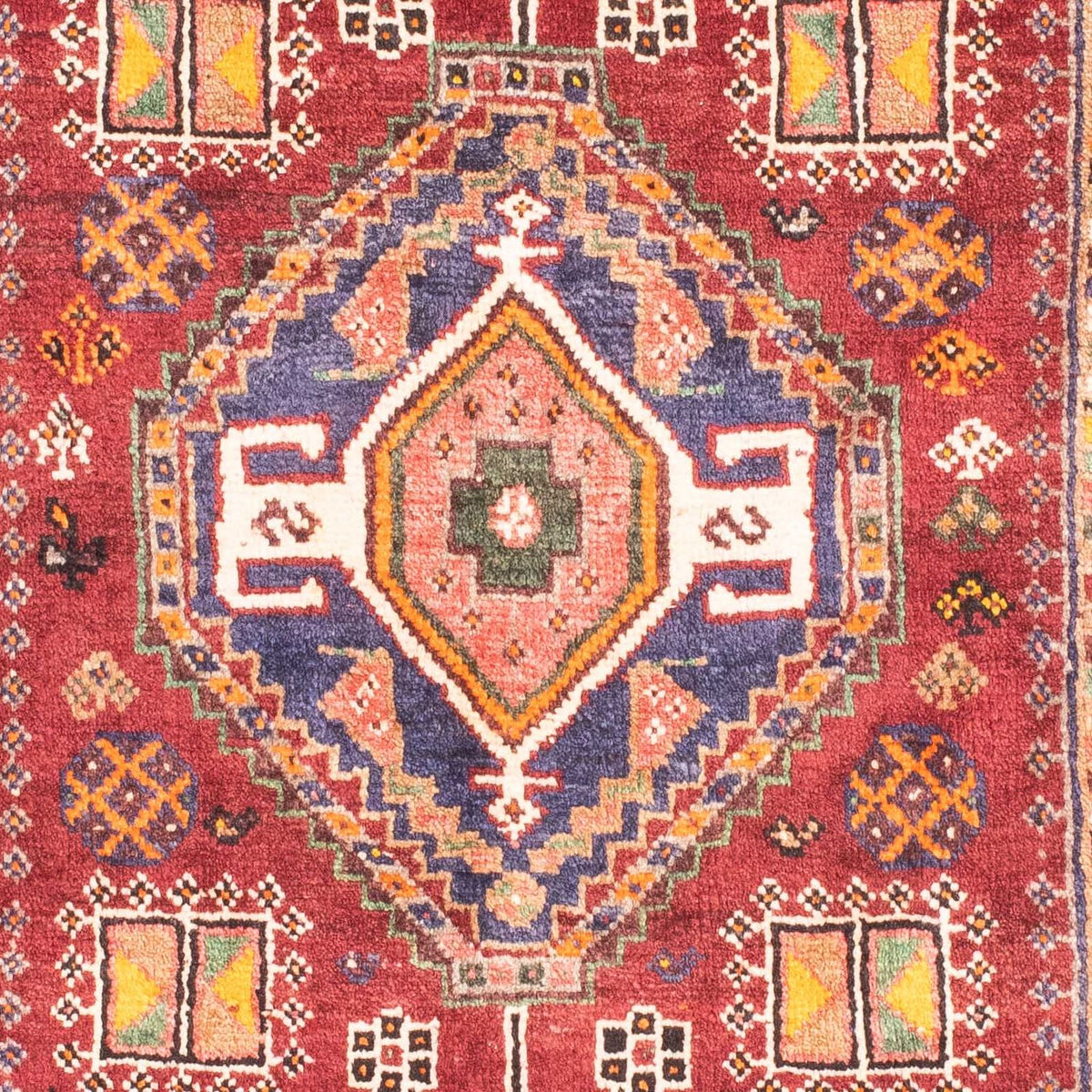Persisk tæppe - Nomadisk - 150 x 105 cm - mørkerød