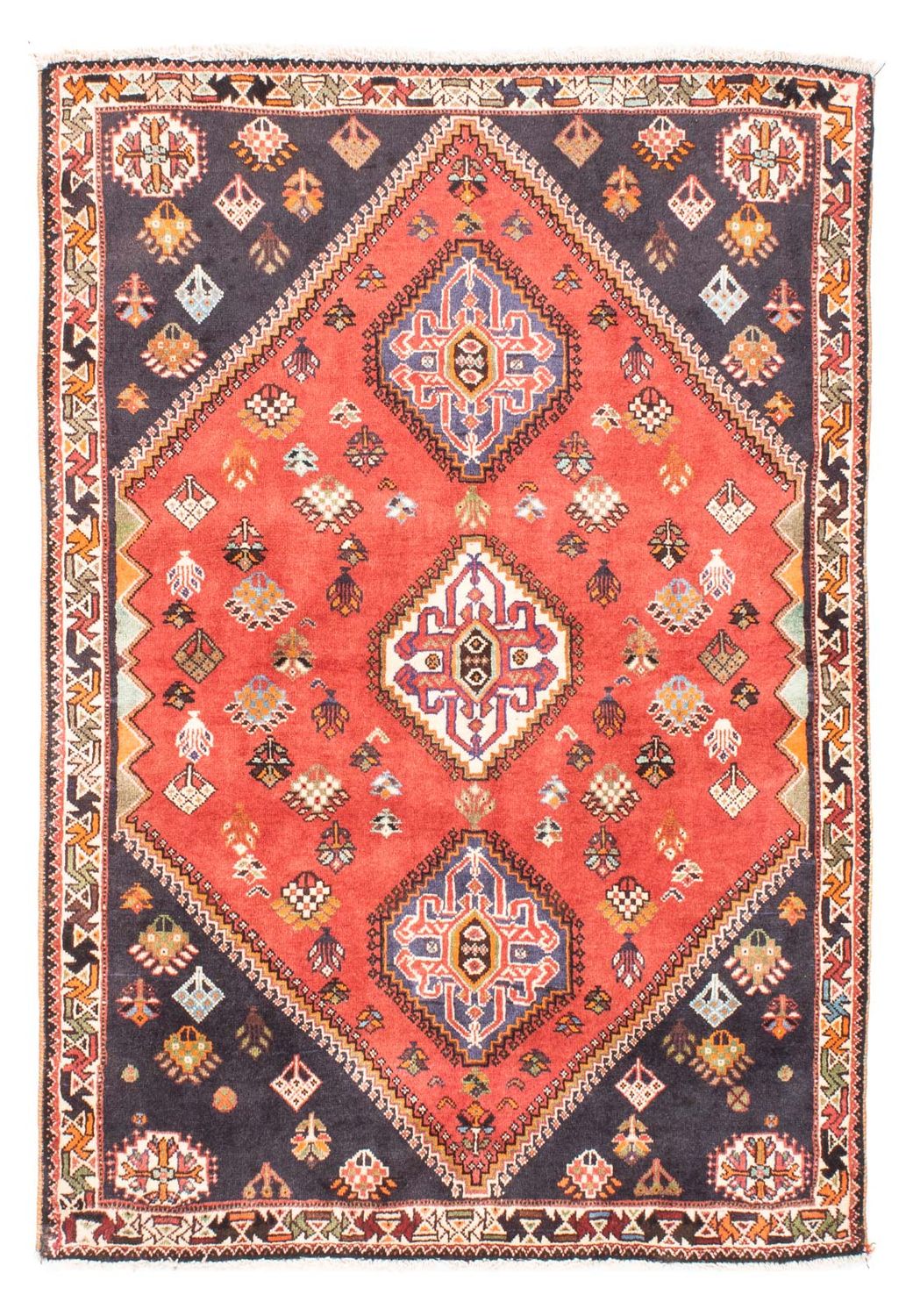 Persisk tæppe - Nomadisk - 157 x 115 cm - lysrød
