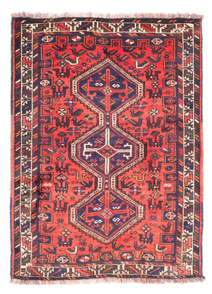 Persisk tæppe - Nomadisk - 162 x 110 cm - lysrød