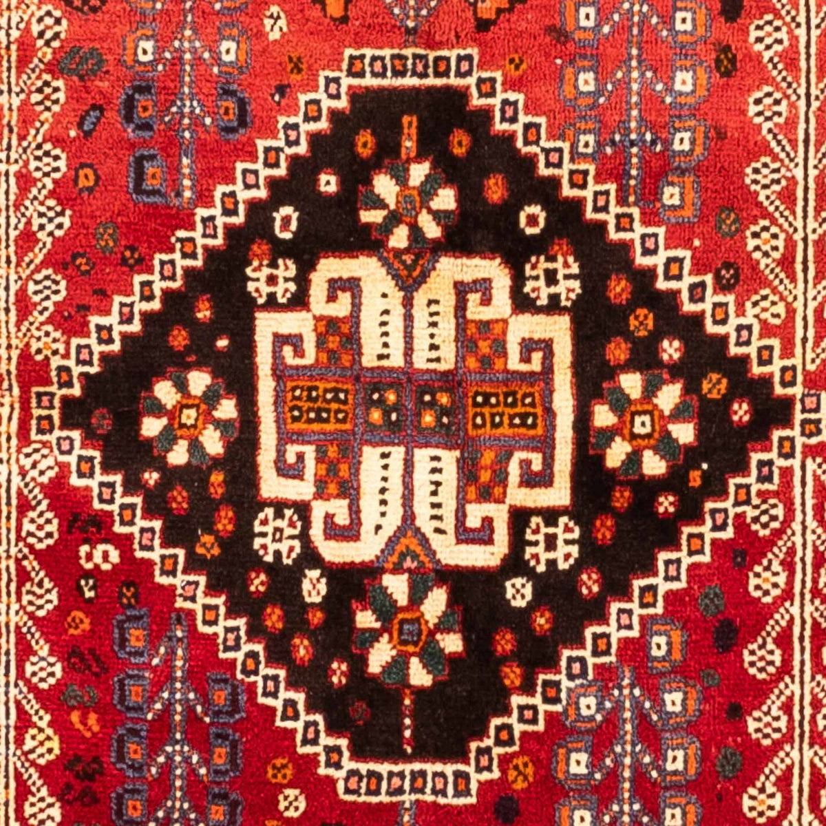 Persisk tæppe - Nomadisk - 255 x 160 cm - mørkerød