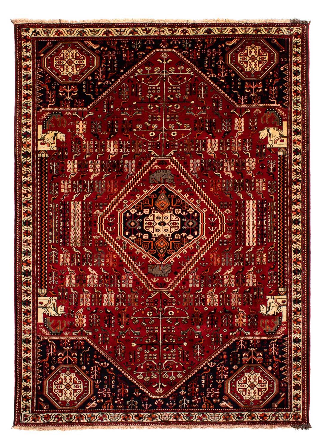 Persisk tæppe - Nomadisk - 295 x 205 cm - mørkerød