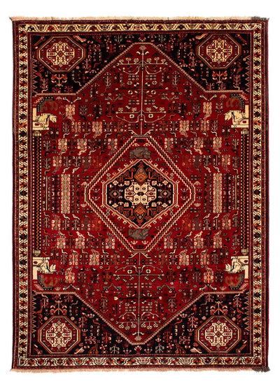 Shiraz Tæppe 205x295cm - Persisk tæppe - mørkerød