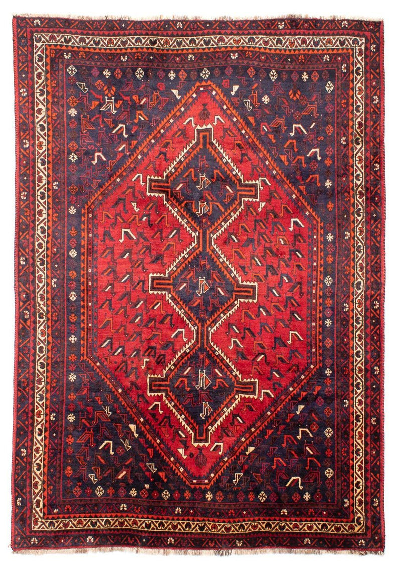 Persisk tæppe - Nomadisk - 300 x 215 cm - mørkerød