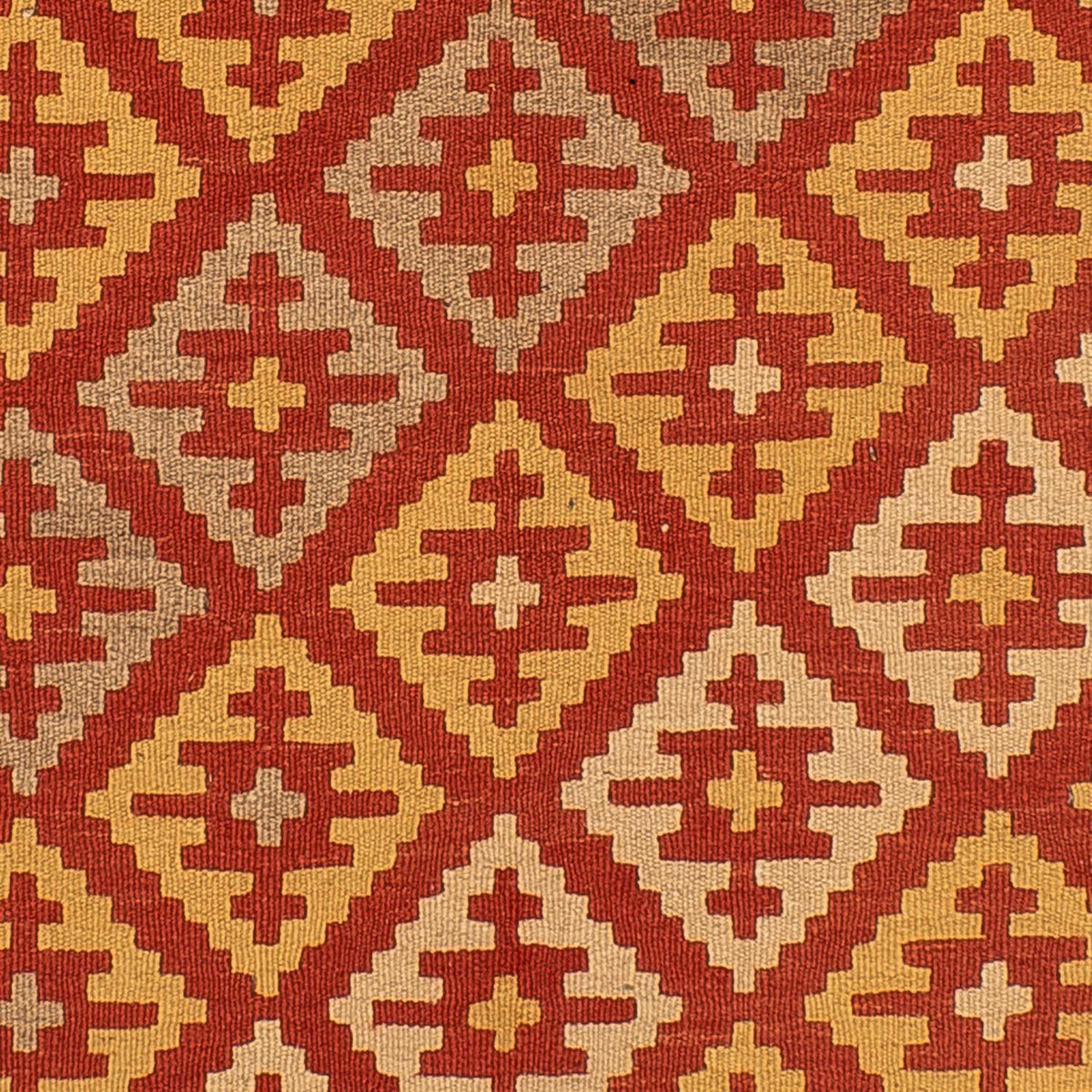 Kelim-tæppe - orientalsk - 205 x 150 cm - mørkerød