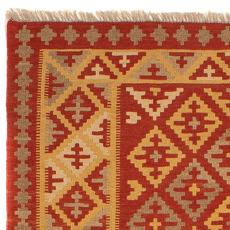 Kelim-tæppe - orientalsk - 205 x 150 cm - mørkerød