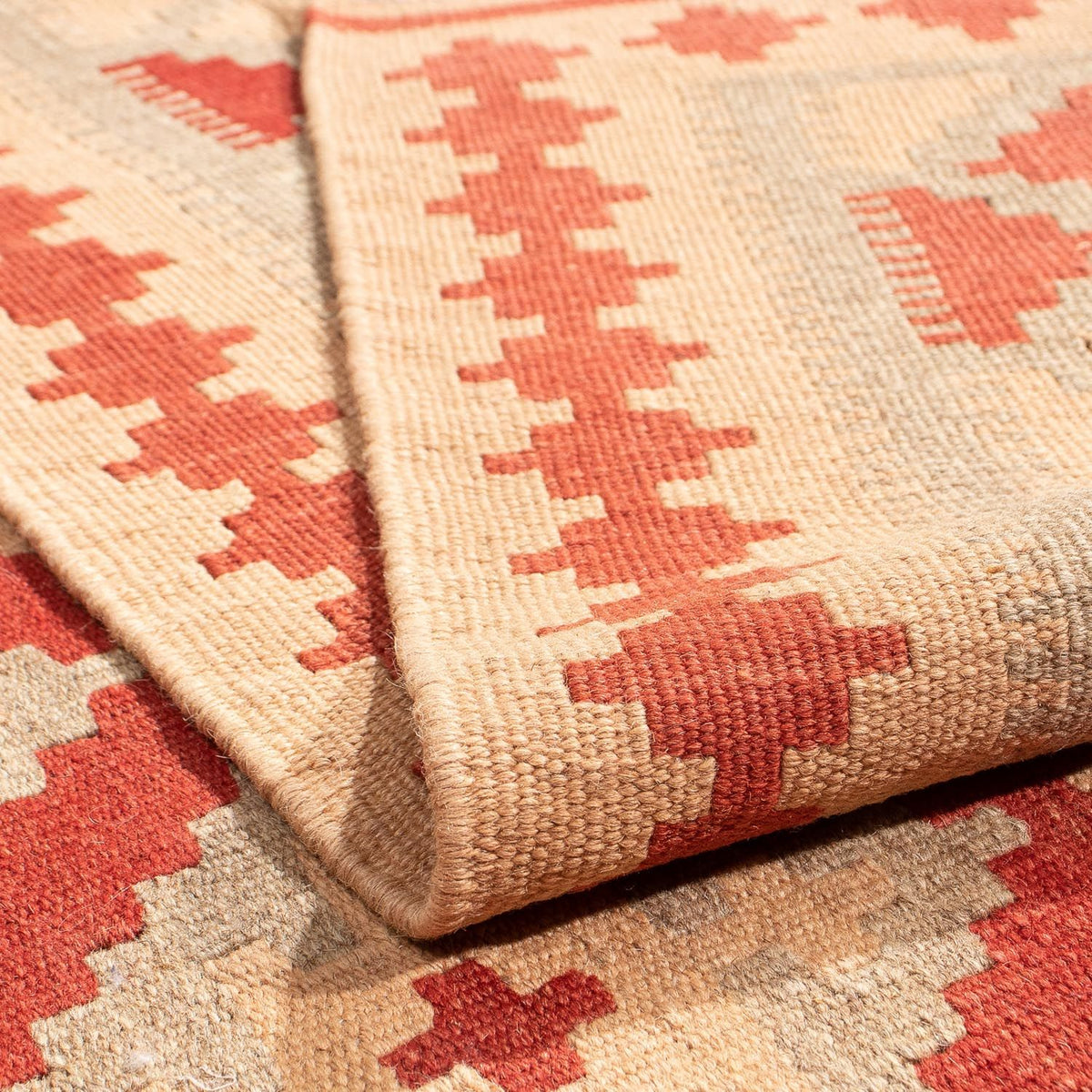 Kelim-tæppe - orientalsk - 200 x 148 cm - rød