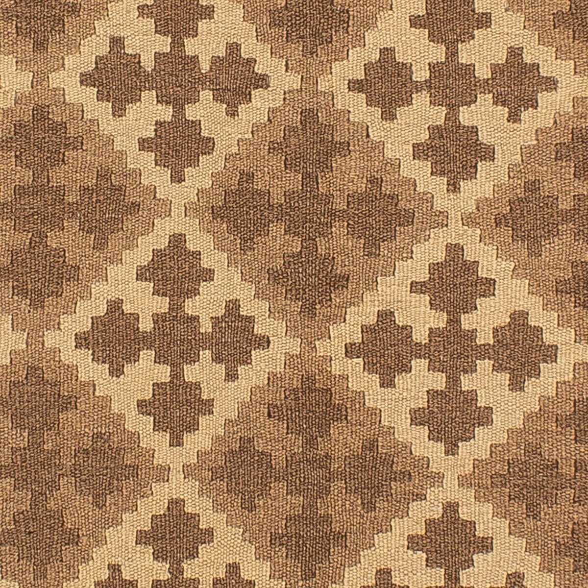 Kelim-tæppe - orientalsk - 192 x 145 cm - lys brun