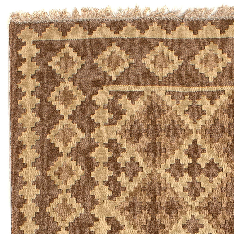 Kelim-tæppe - orientalsk - 192 x 145 cm - lys brun