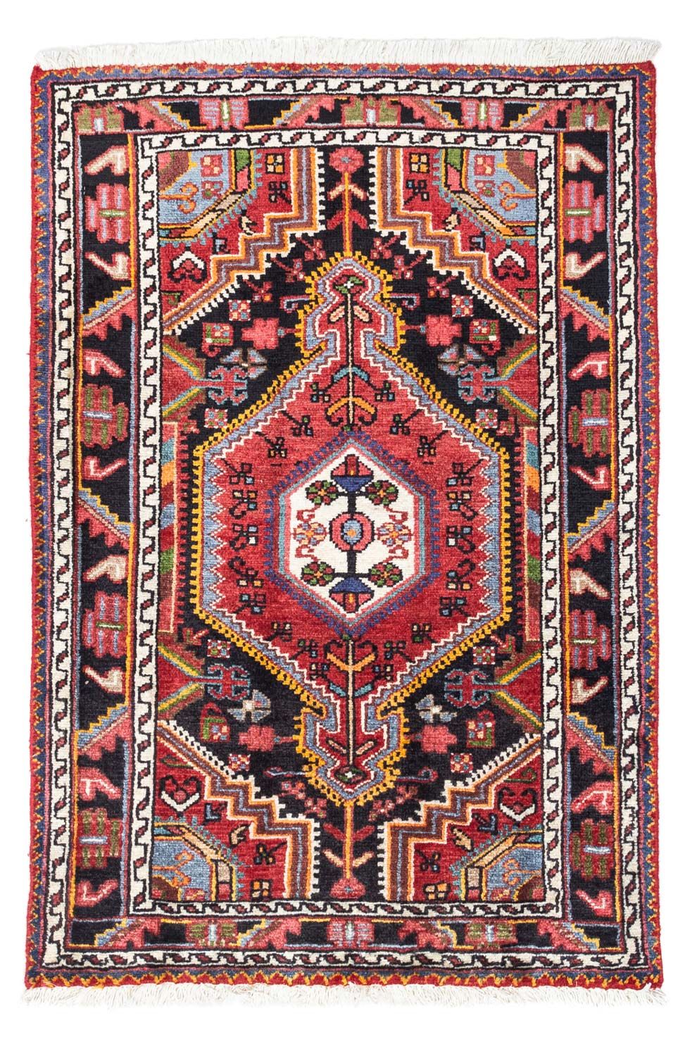 Persisk tæppe - Nomadisk - 117 x 77 cm - lysrød