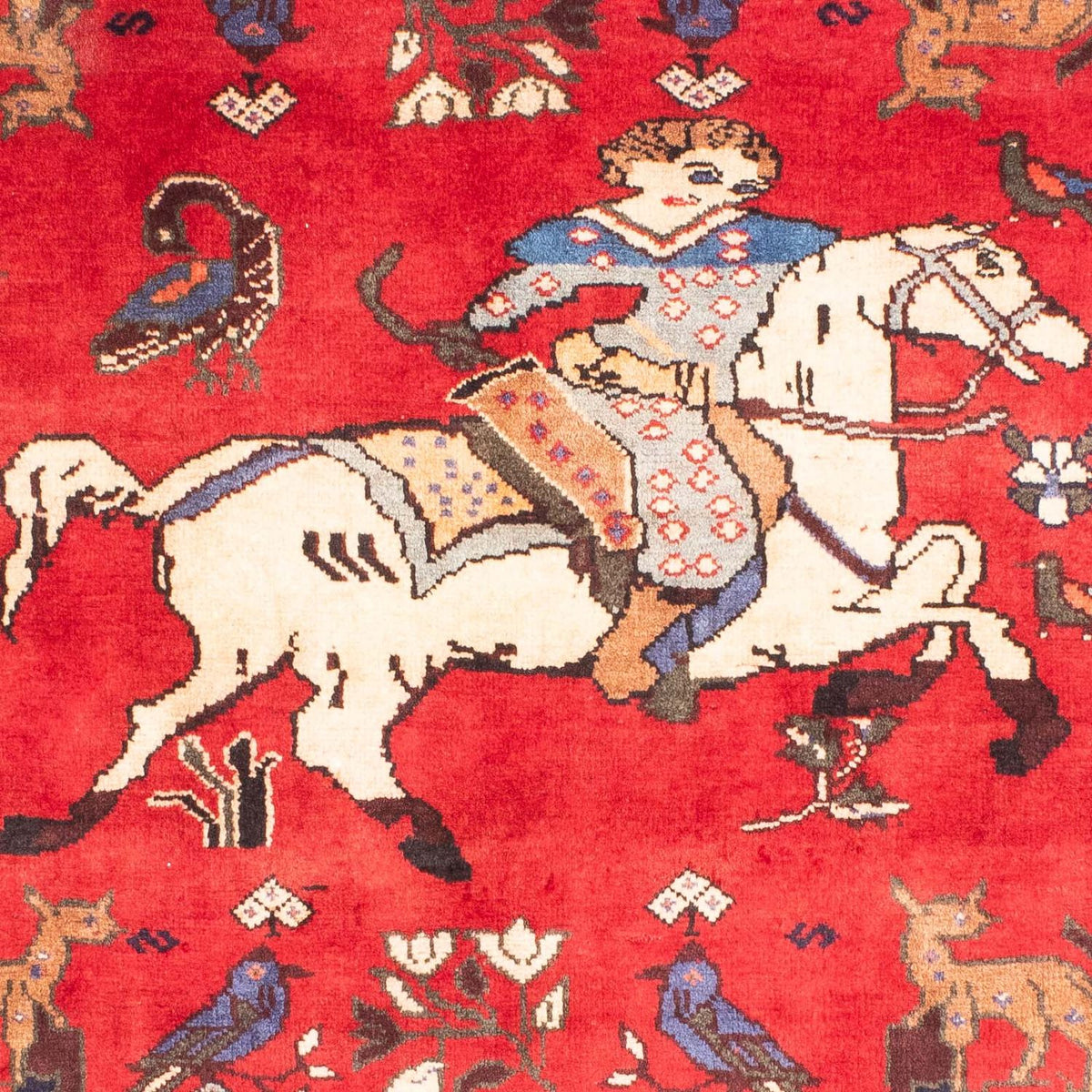 Persisk tæppe - Nomadisk - 158 x 123 cm - mørkerød