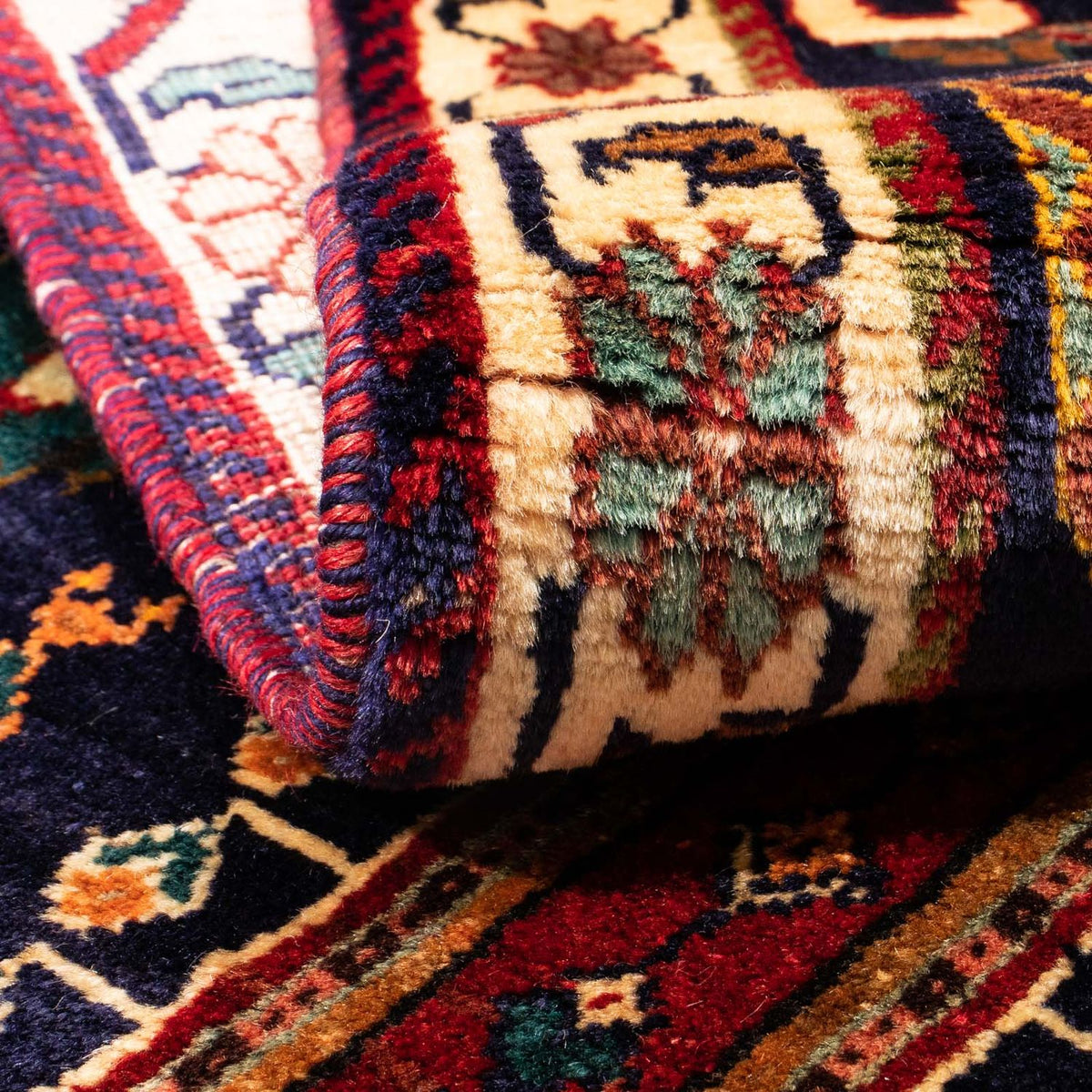 Persisk tæppe - Nomadisk - 190 x 120 cm - mørkerød