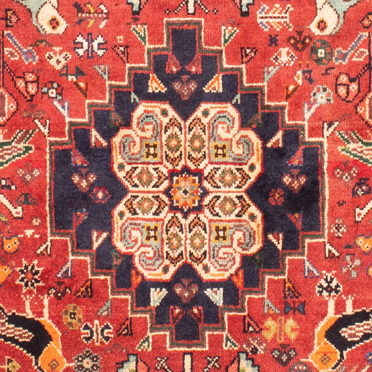 Persisk tæppe - Nomadisk - 170 x 115 cm - mørkerød