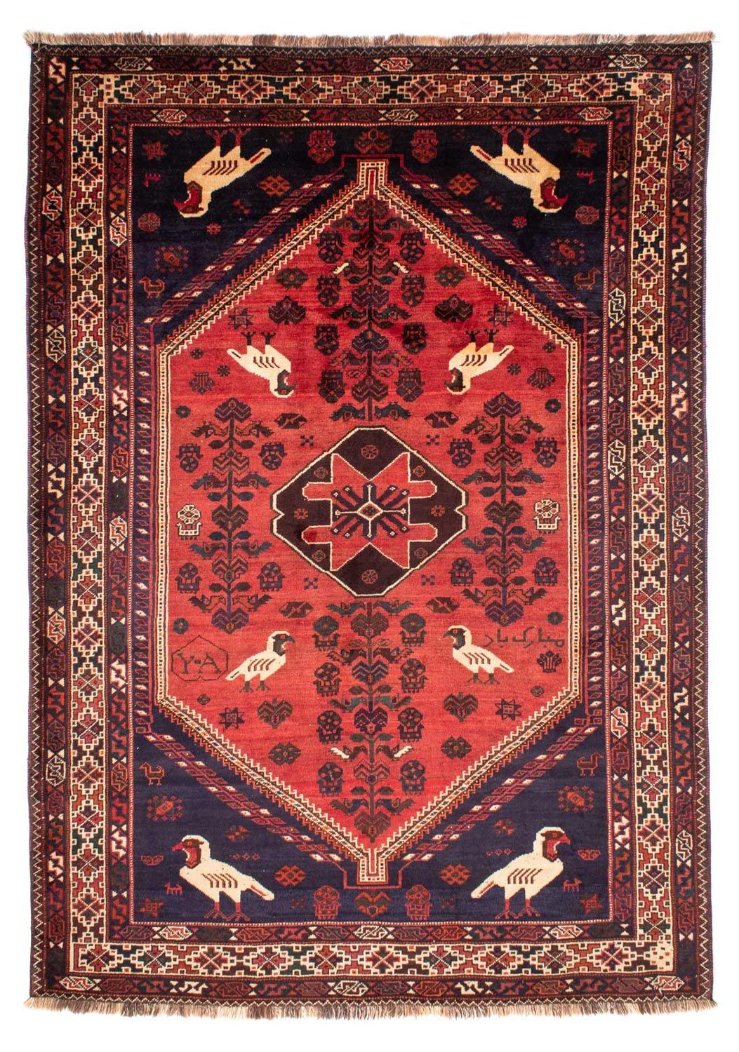 Persisk tæppe - Nomadisk - 312 x 215 cm - lysrød