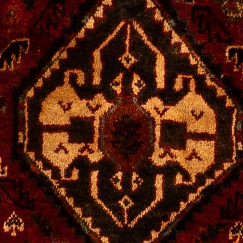 Persisk tæppe - Nomadisk - 250 x 185 cm - mørkerød