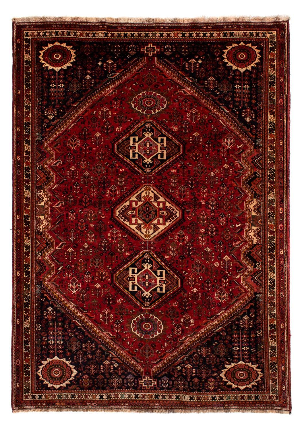 Persisk tæppe - Nomadisk - 322 x 225 cm - mørkerød