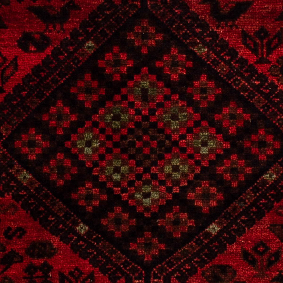Persisk tæppe - Nomadisk - 295 x 200 cm - mørkerød