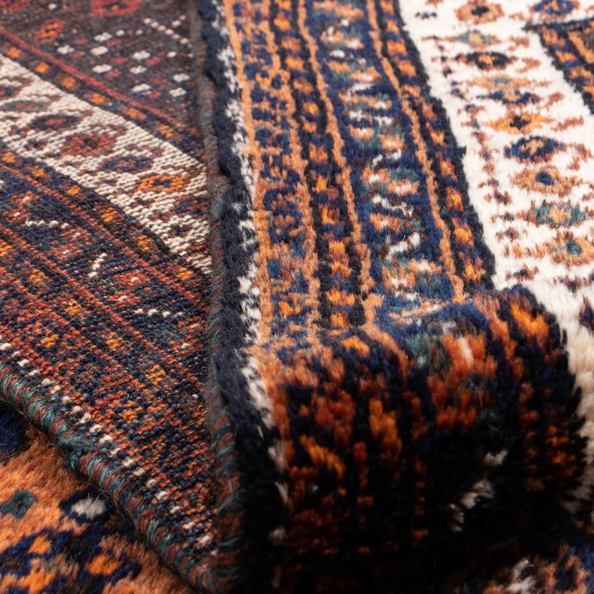 Persisk tæppe - Nomadisk - 357 x 235 cm - mørkeblå