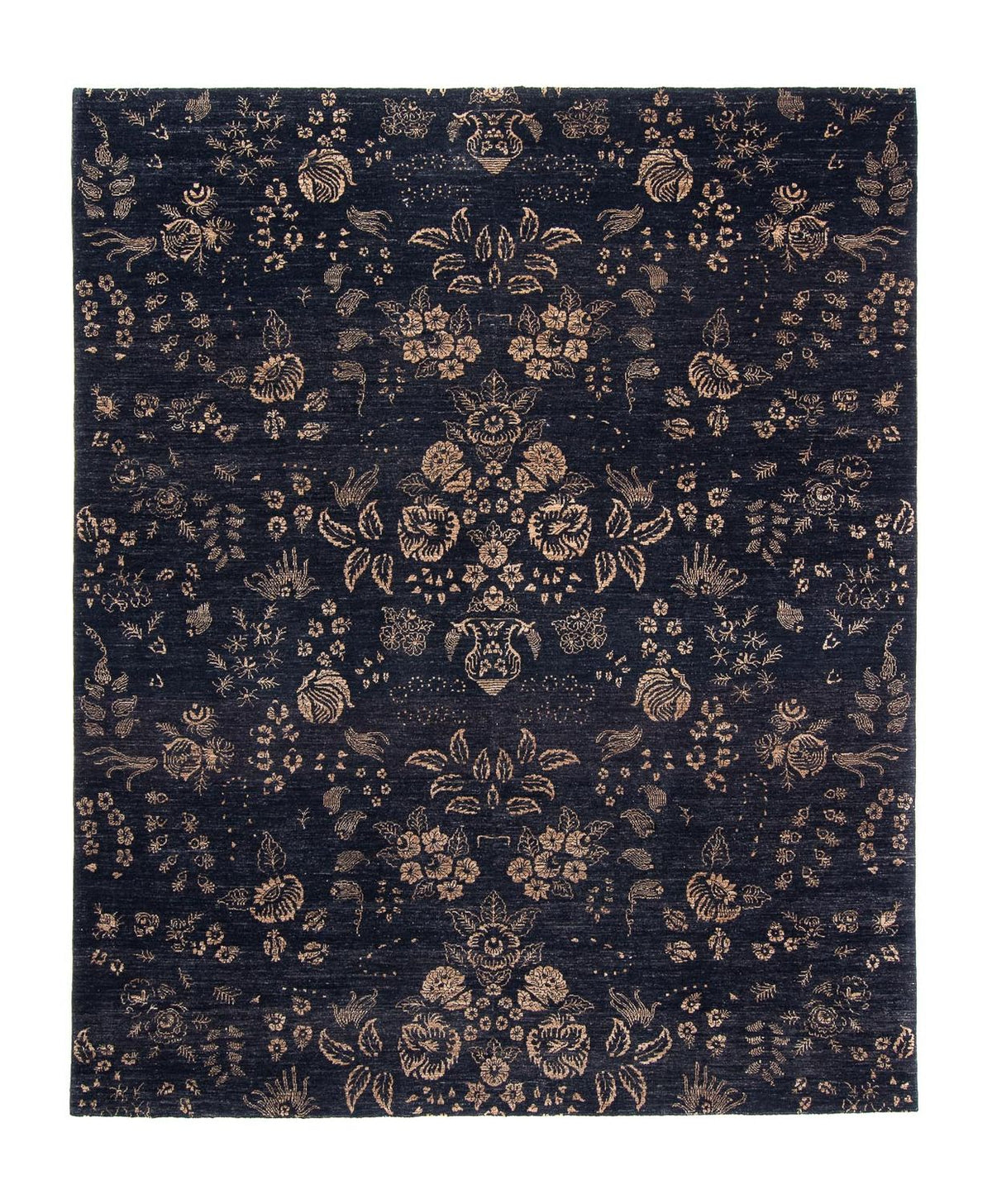 Designer tæppe - 308 x 248 cm - mørkeblå