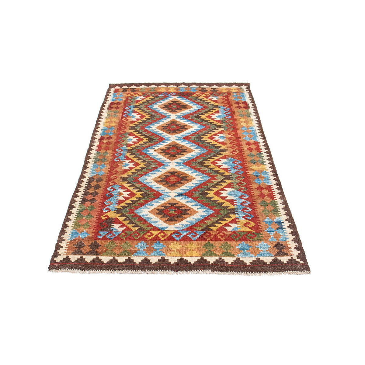 Kelim-tæppe - orientalsk - 201 x 102 cm - flerfarvet