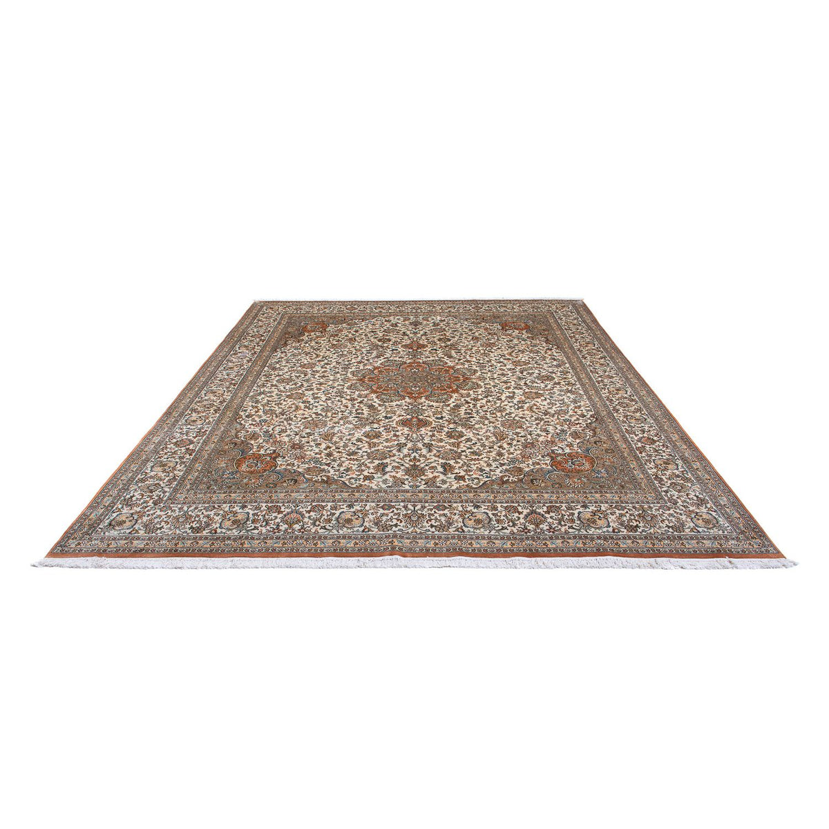 Silketæppe - Kashmir Silk - 304 x 241 cm - beige