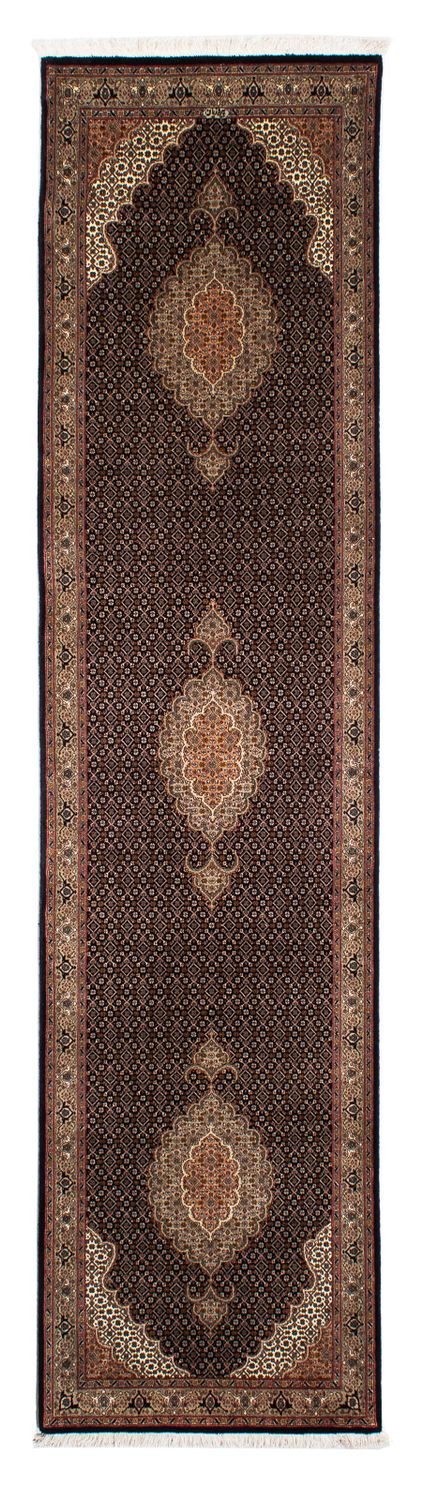 Løber Persisk tæppe - Tabriz - 295 x 77 cm - mørkeblå