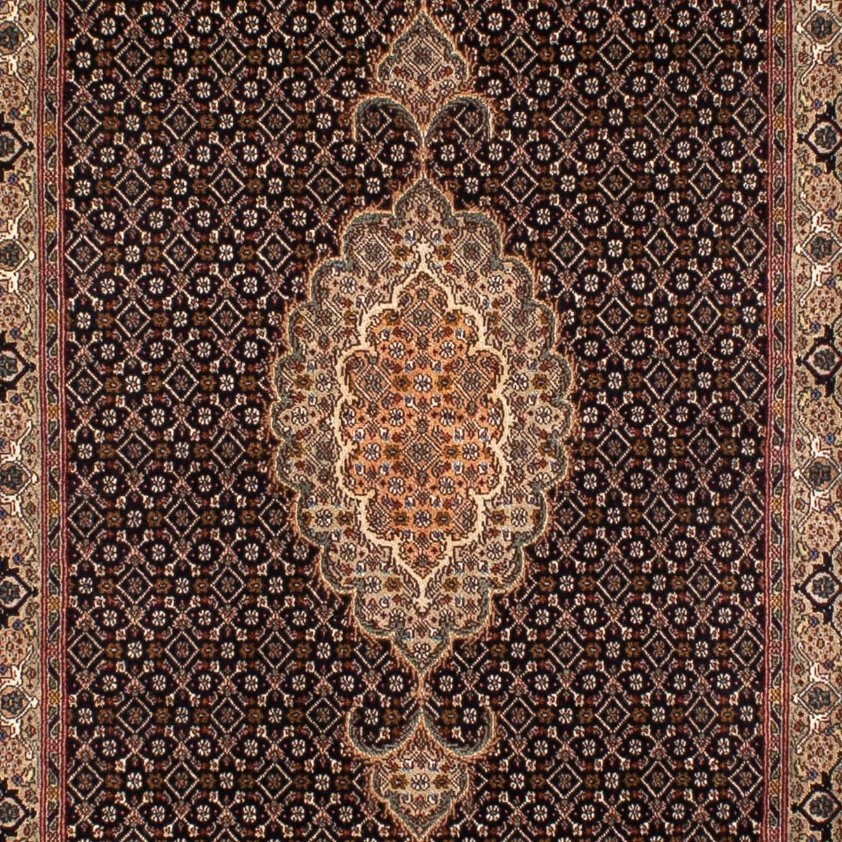 Løber Persisk tæppe - Tabriz - 295 x 77 cm - mørkeblå