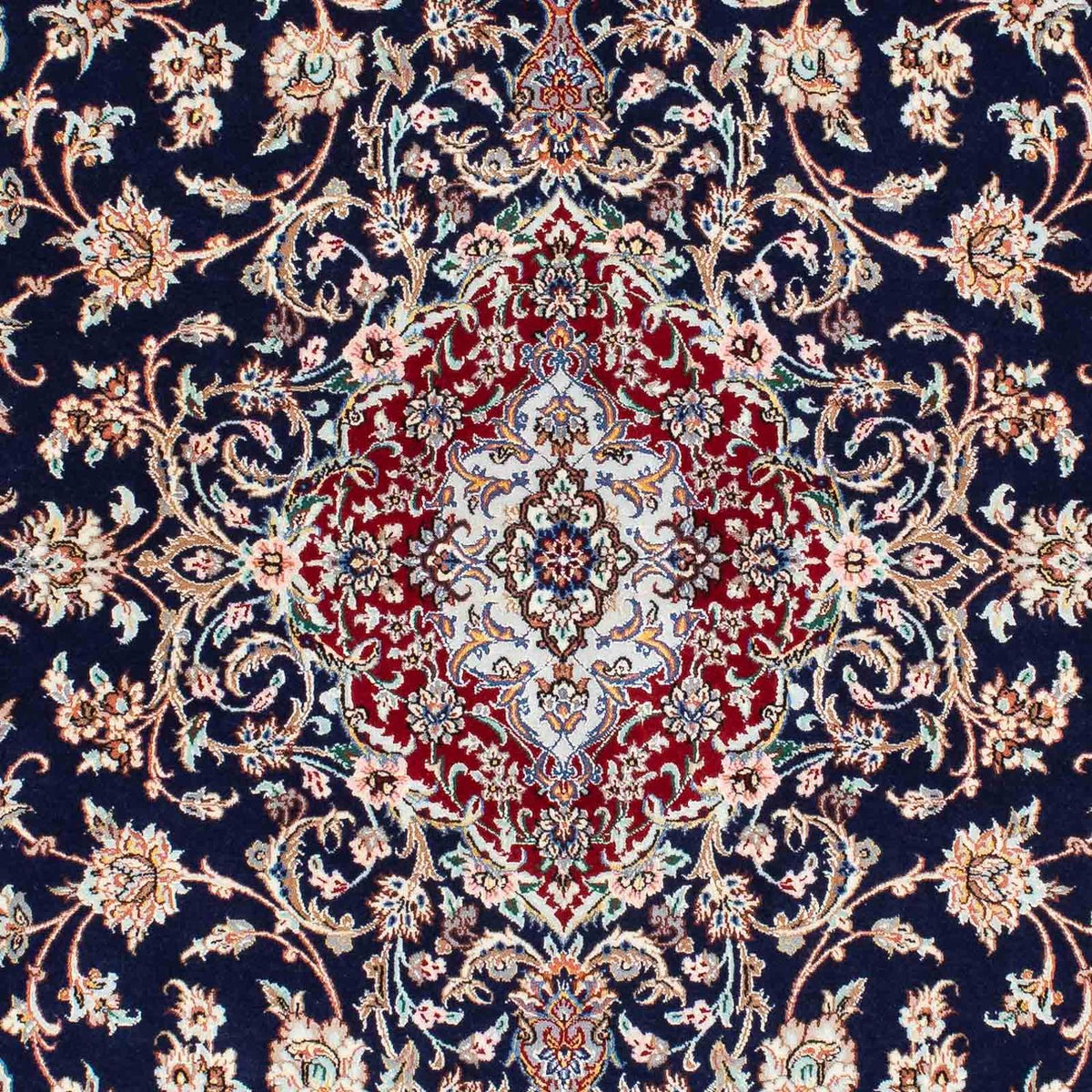 Persisk tæppe - Isfahan - Premium - 200 x 130 cm - mørkeblå