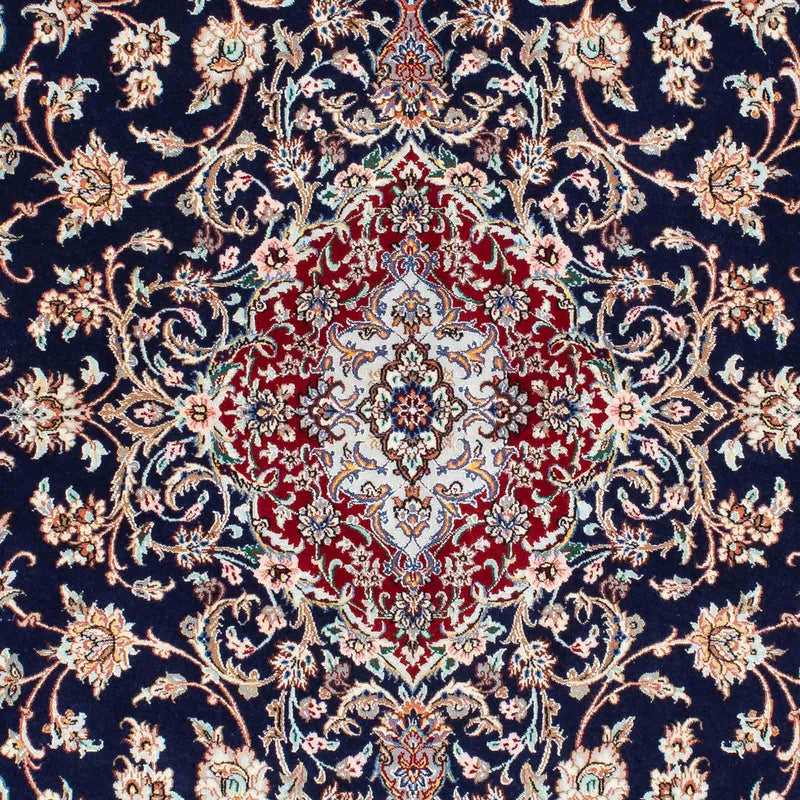 Persisk tæppe - Isfahan - Premium - 200 x 130 cm - mørkeblå