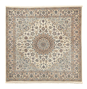 Persisk tæppe - Nain - Royal firkantet  - 202 x 201 cm - beige